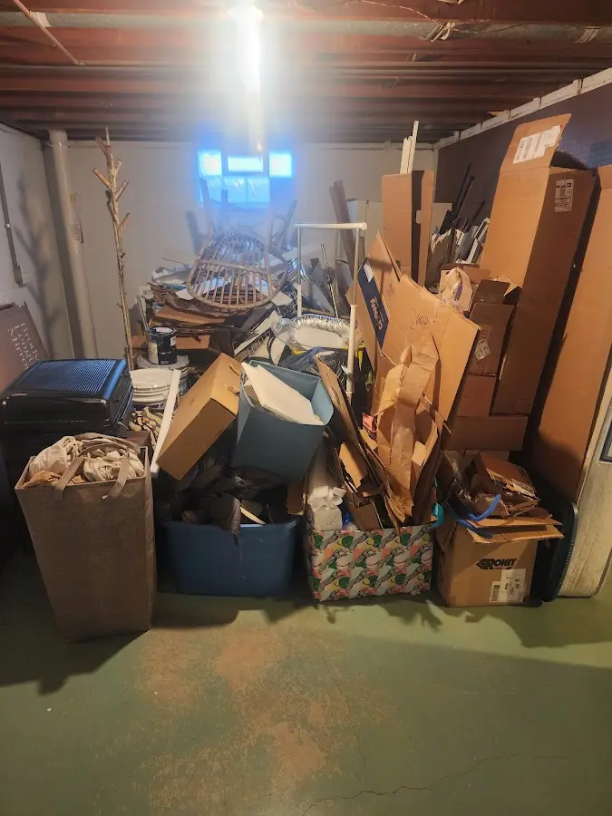 Roll-off dumpster container at job site for Yard Waste Dumpster Rental in Lanham